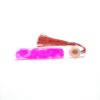 Grand marque page transparent et rose avec une fleur rose et son pompon – Image 3